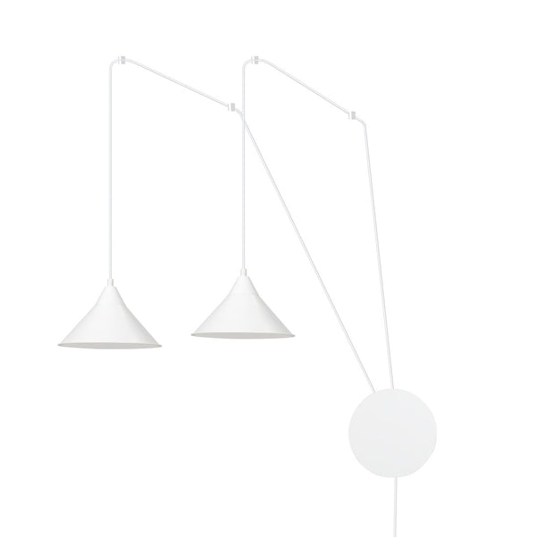 Abramo 2-light pendant lamp white