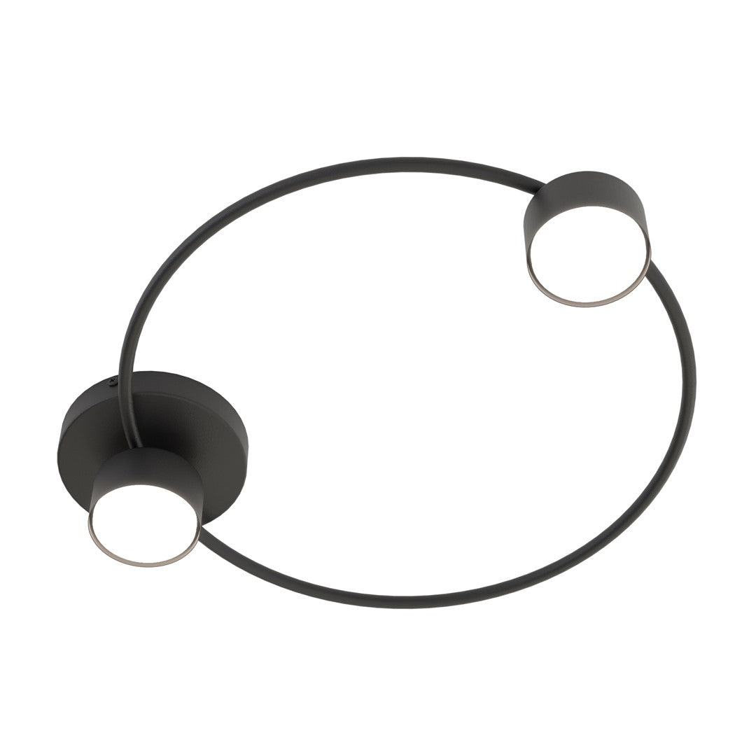 Lucio 2-light flush mount black