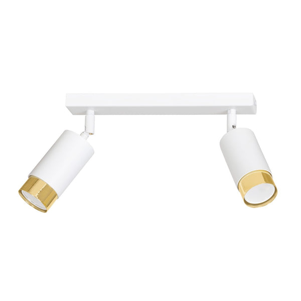 Hiro 2-light ceiling lamp white and gold