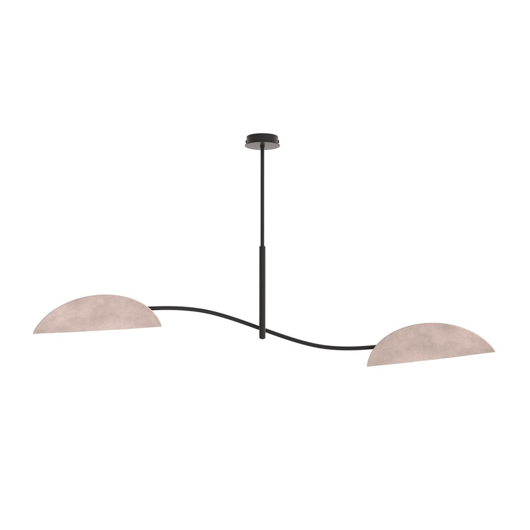 Lotus 2-light ceiling lamp black and grey