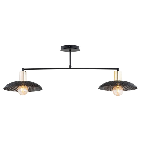 Spirit 2-light black pendant light