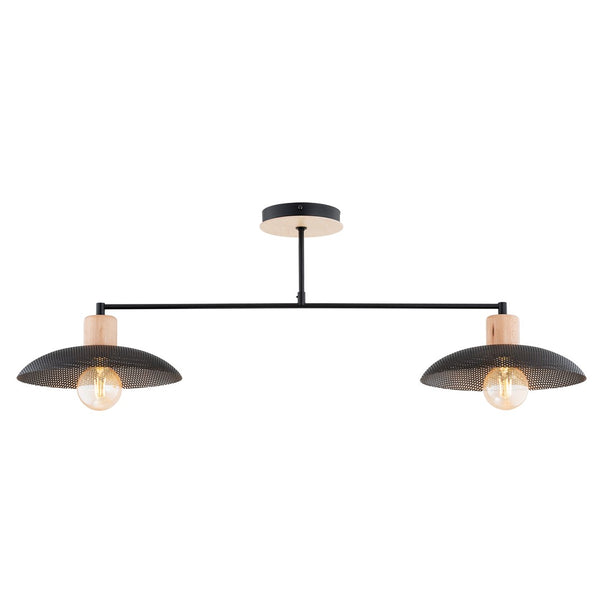Kobe 2-light black pendant light