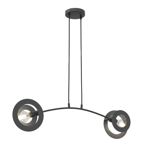 Euphoria 2-light pendant, black