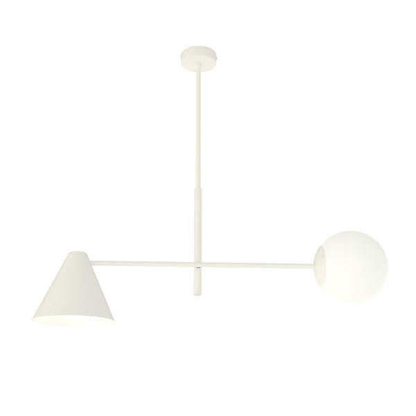 Hermes 2-light chandelier white