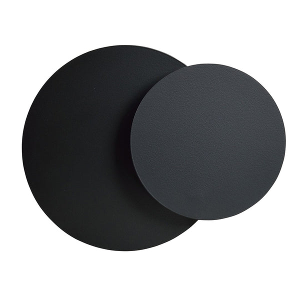 Circle 1-light black wall lamp