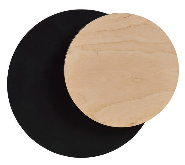 Circle black wall lamp, version A