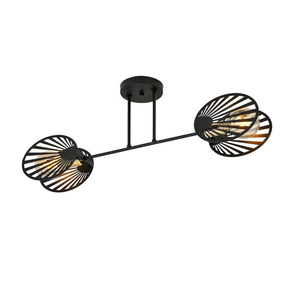 Talia 2-light flush mount black
