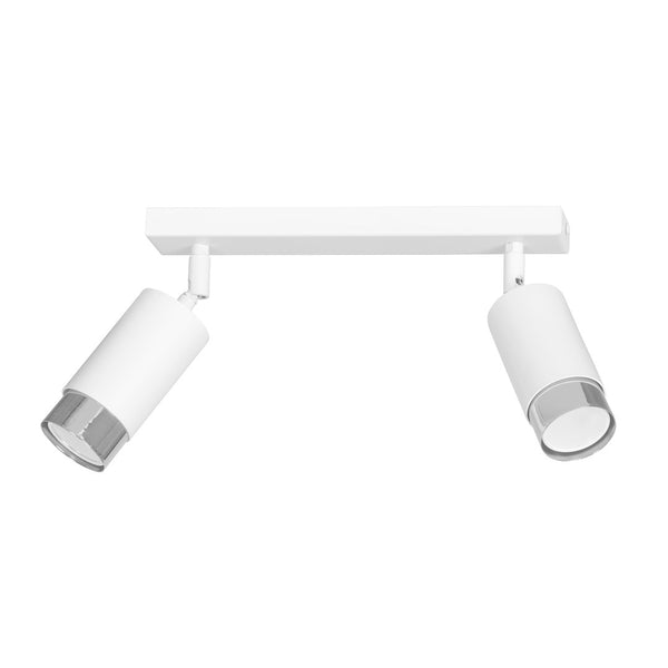 Hiro 2-light ceiling lamp white and chrome