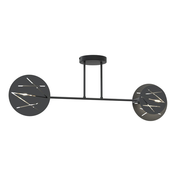 Frick 2-light flush mount black