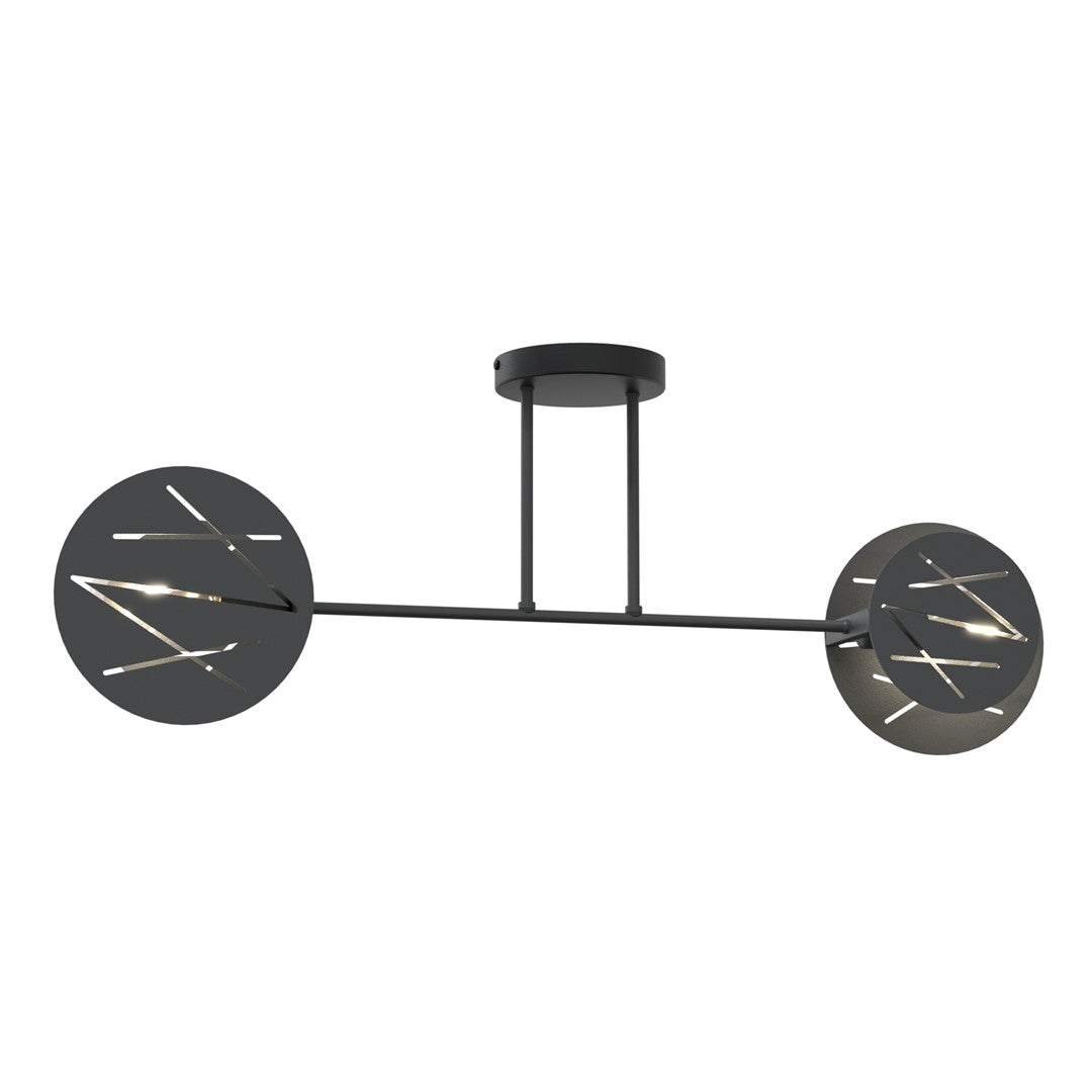 Frick 2-light flush mount black