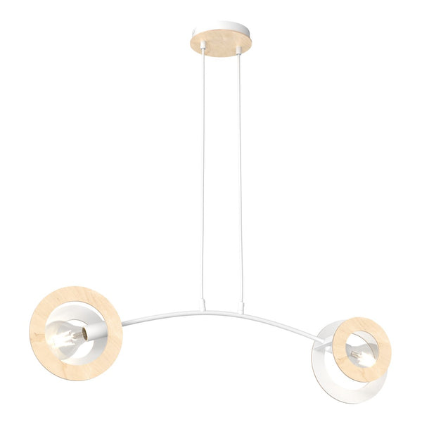 Skiva 2-light white pendant light