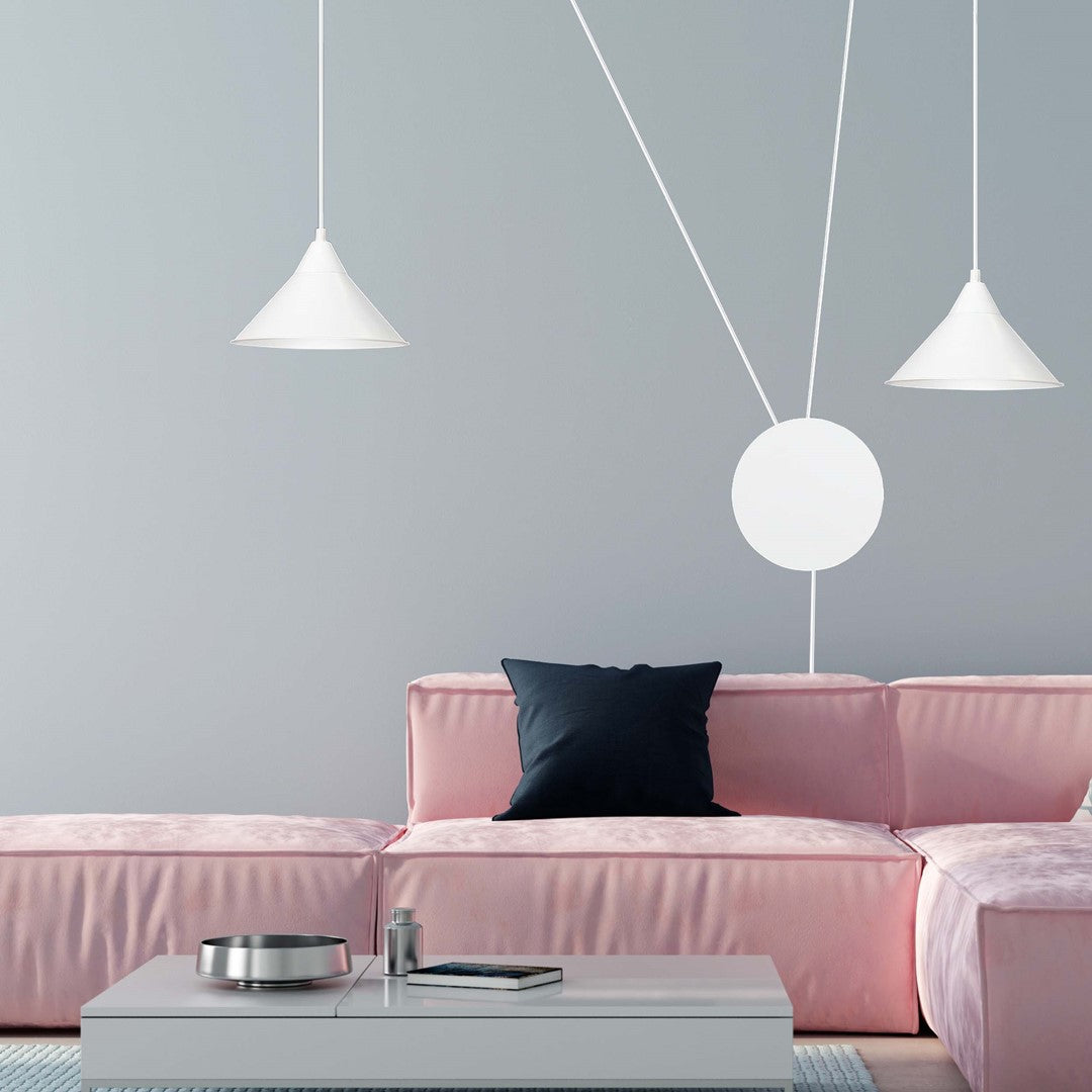 Abramo 2-light pendant lamp white