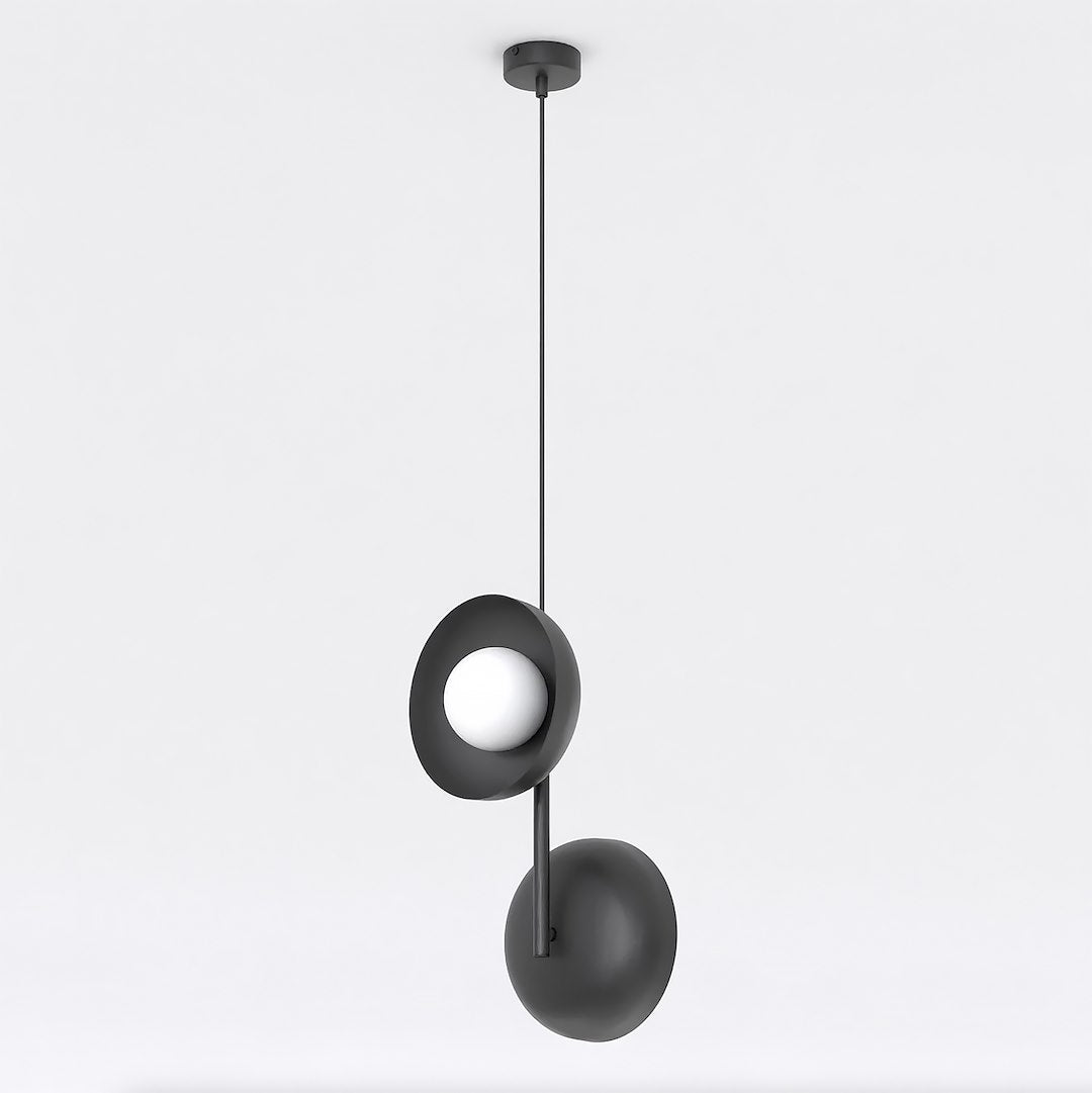 Vanilla 2-light black pendant light