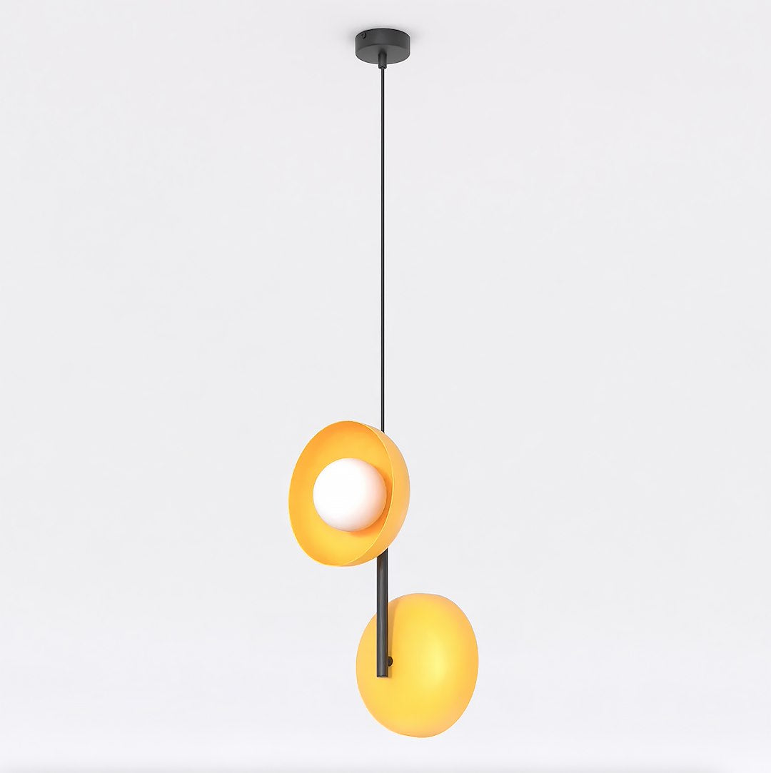 Vanilla 2-light orange pendant light