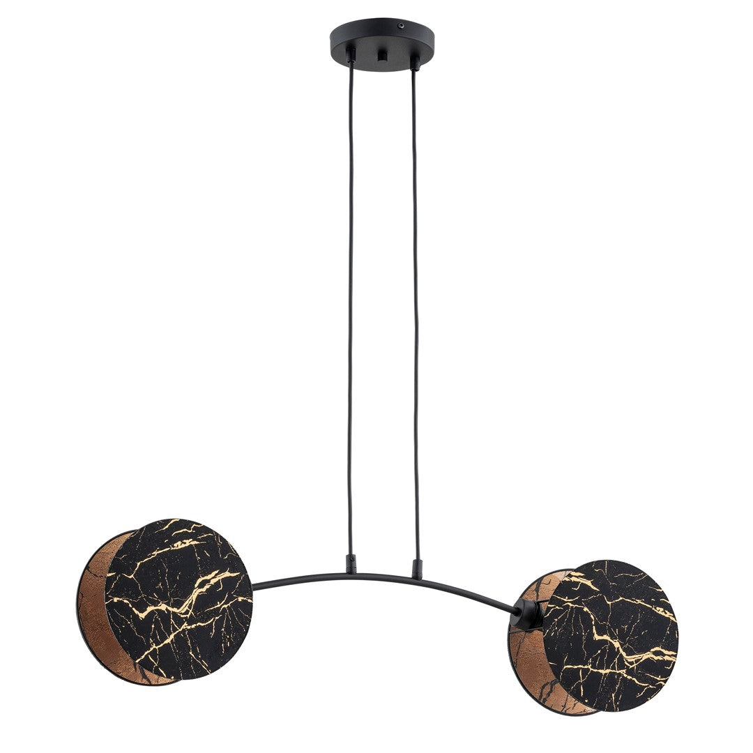 2-light Motif pendant lamp, marble