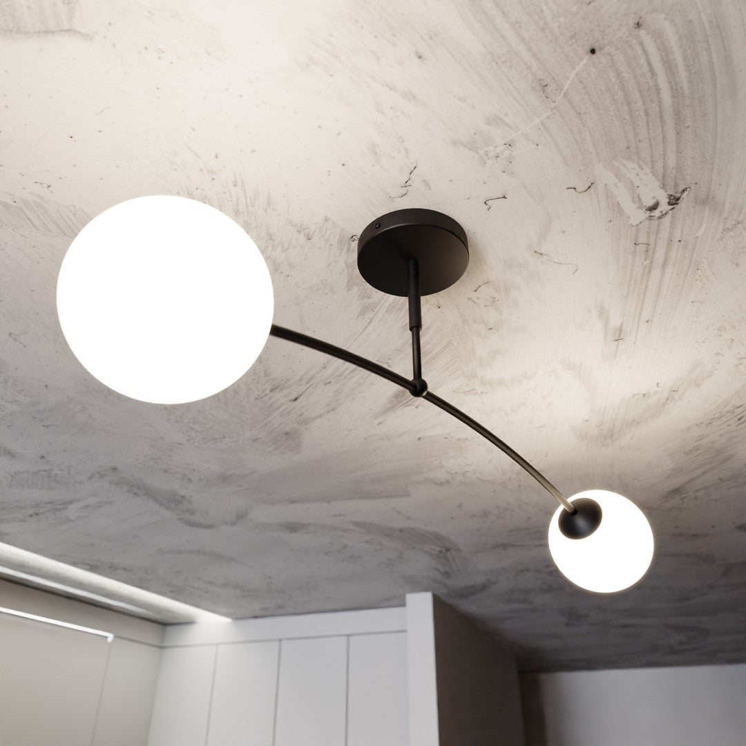 Pregos 2-light black pendant light