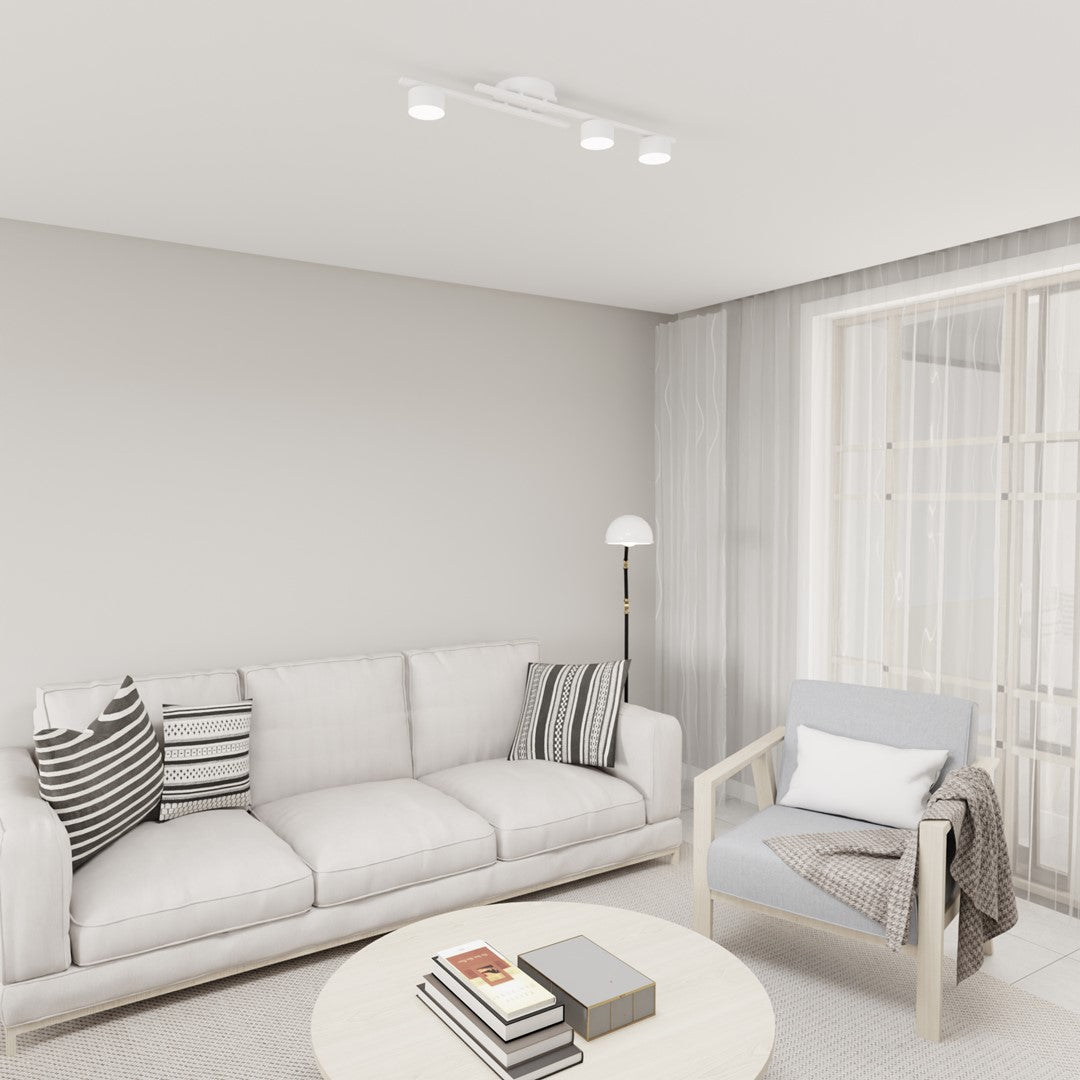 Fragment 3-light ceiling light white