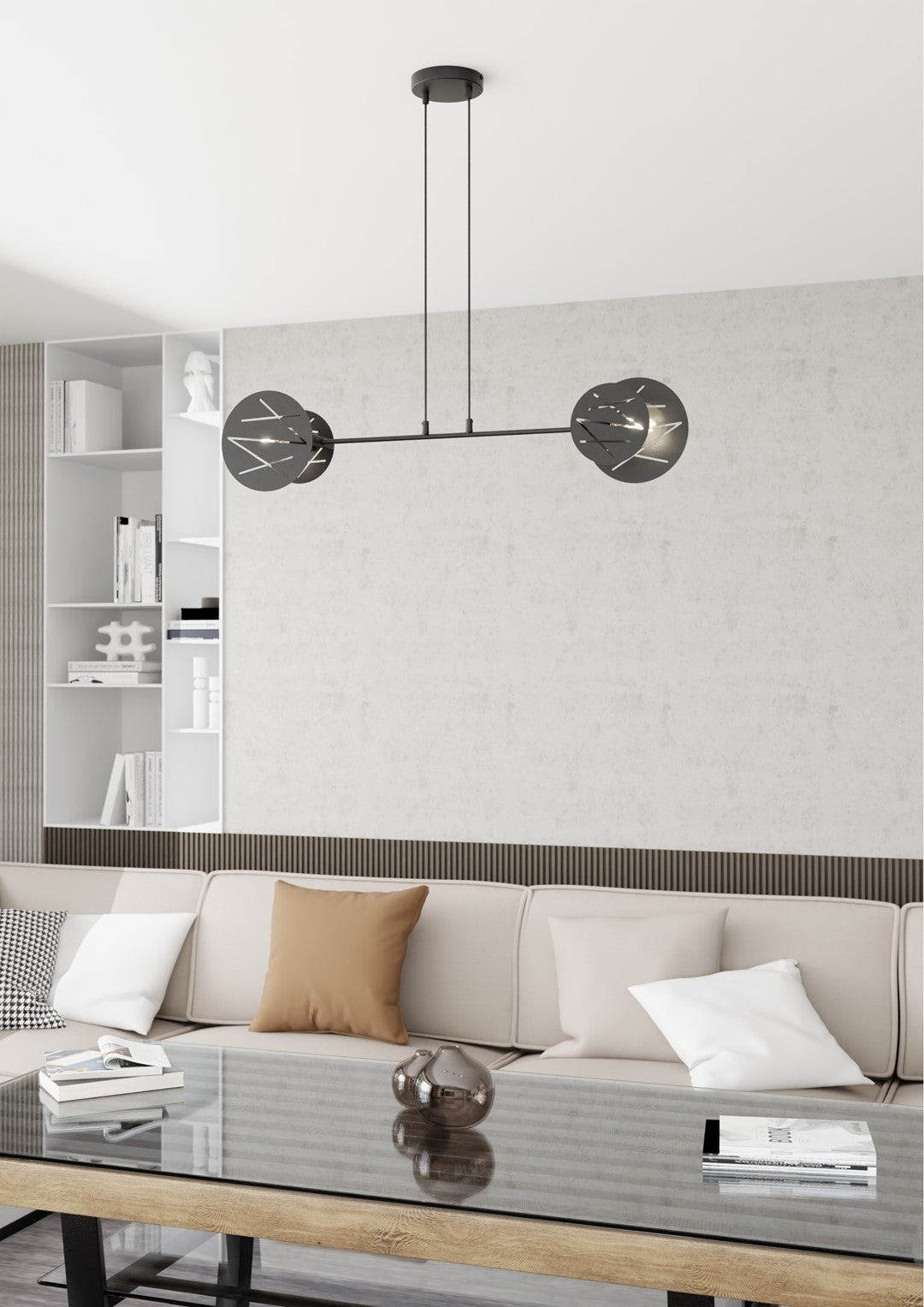 Xotic 2-light black pendant light