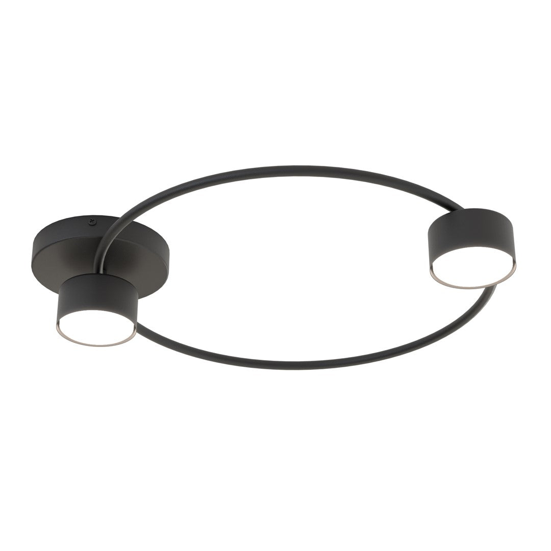 Lucio 2-light flush mount black
