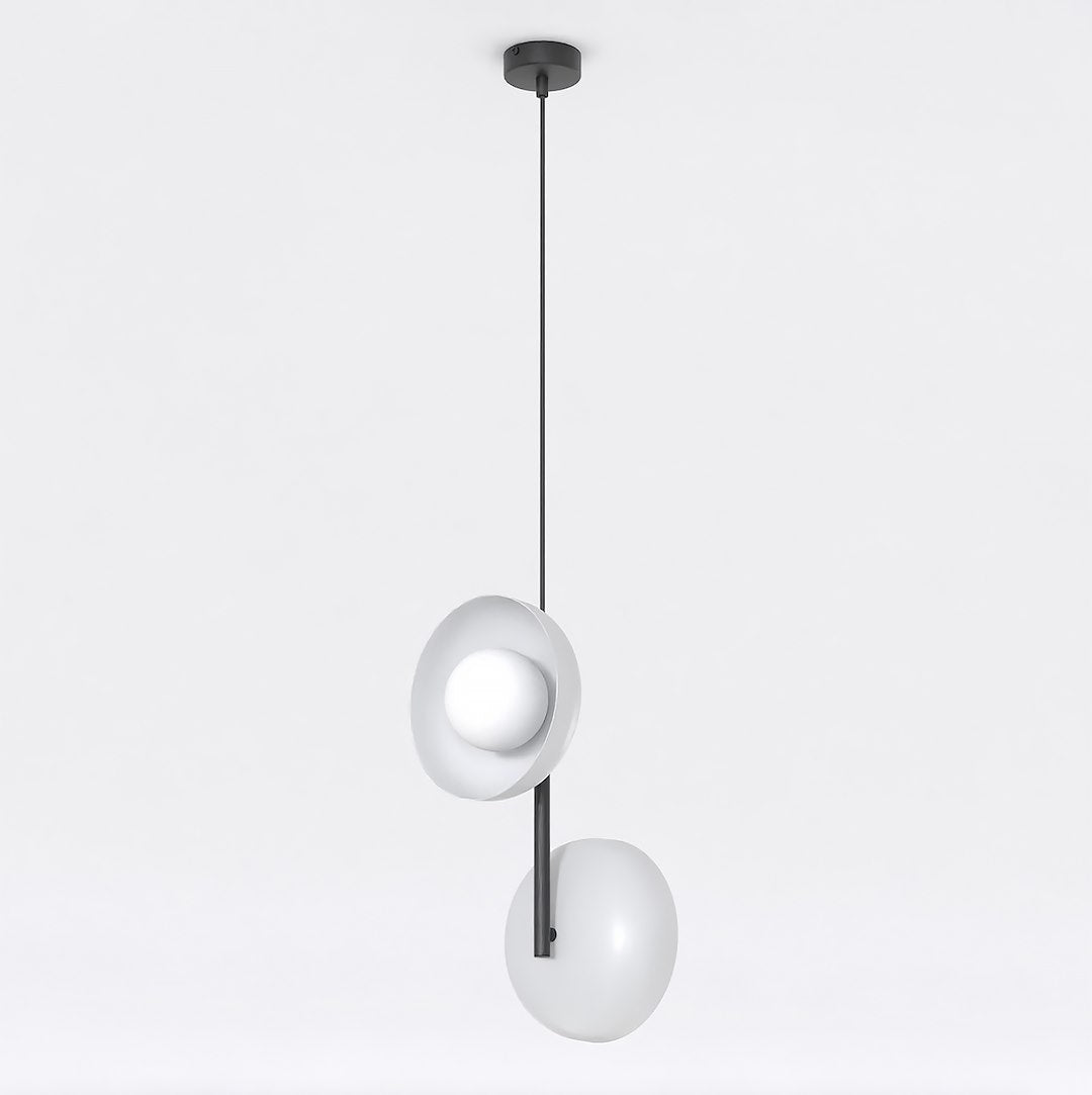 Vanilla 2-light pendant lamp, black and grey