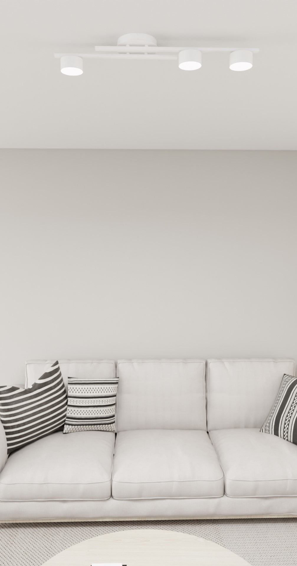 Fragment 3-light ceiling light white