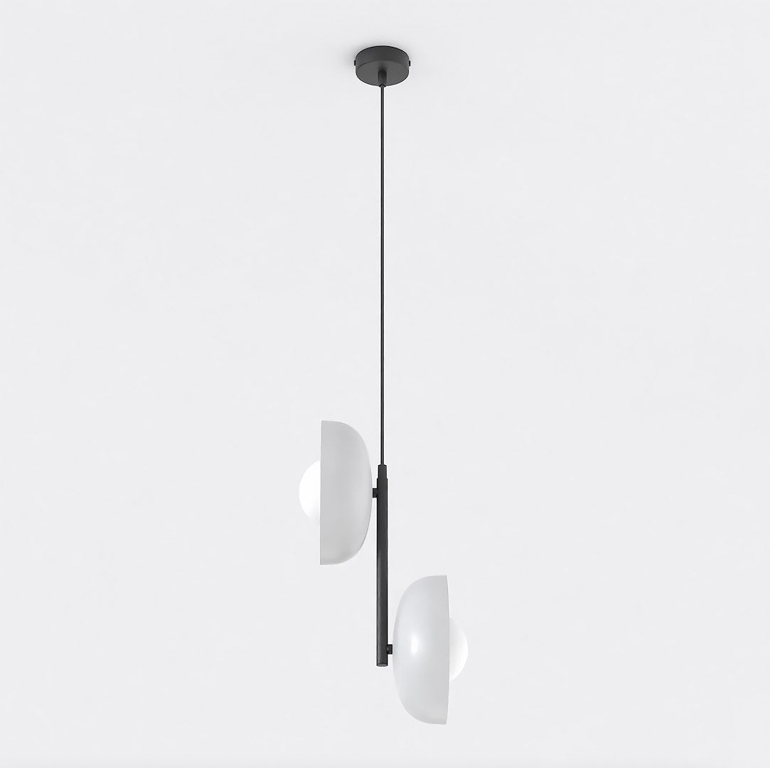Vanilla 2-light pendant lamp, black and grey