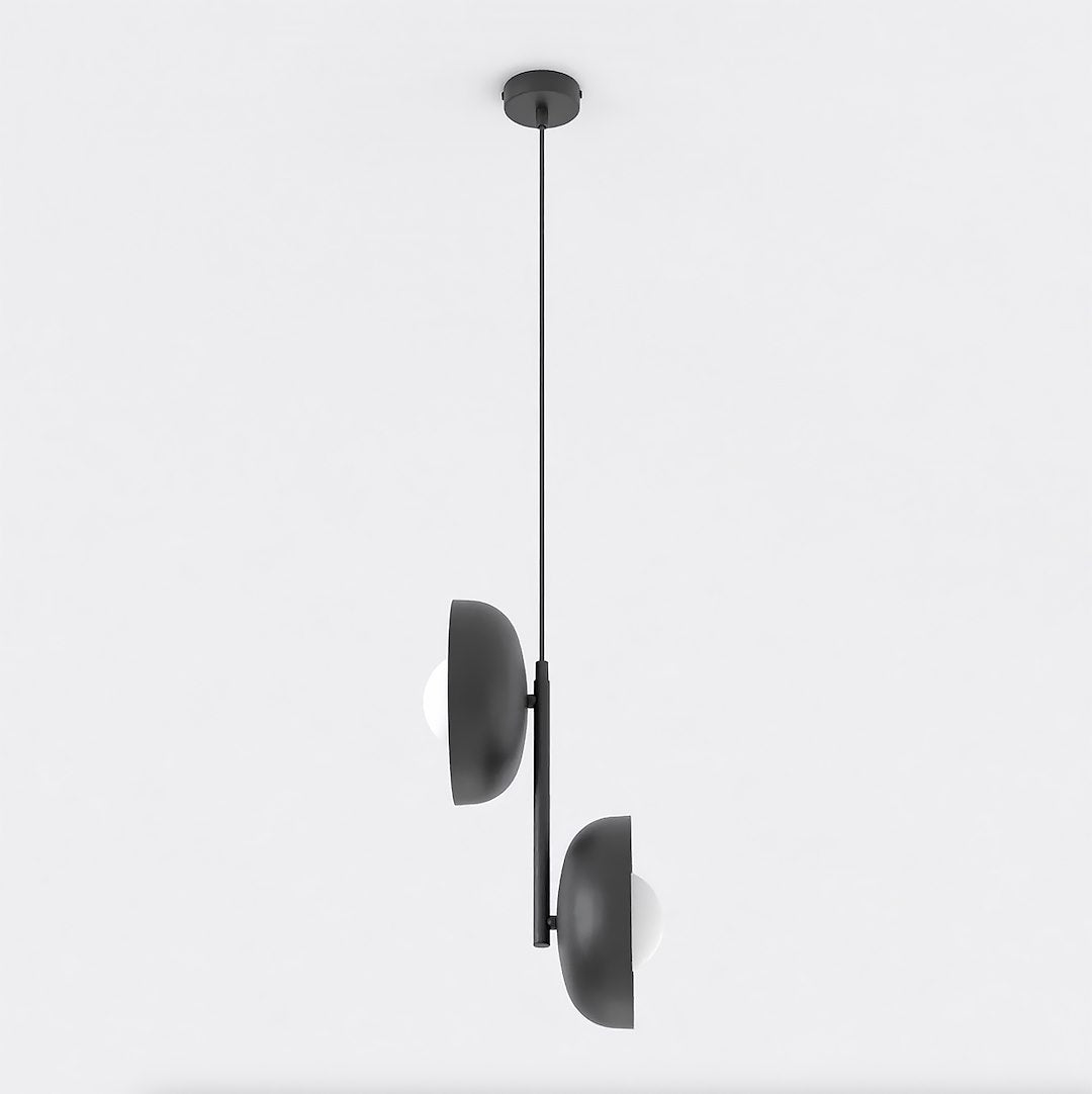 Vanilla 2-light black pendant light