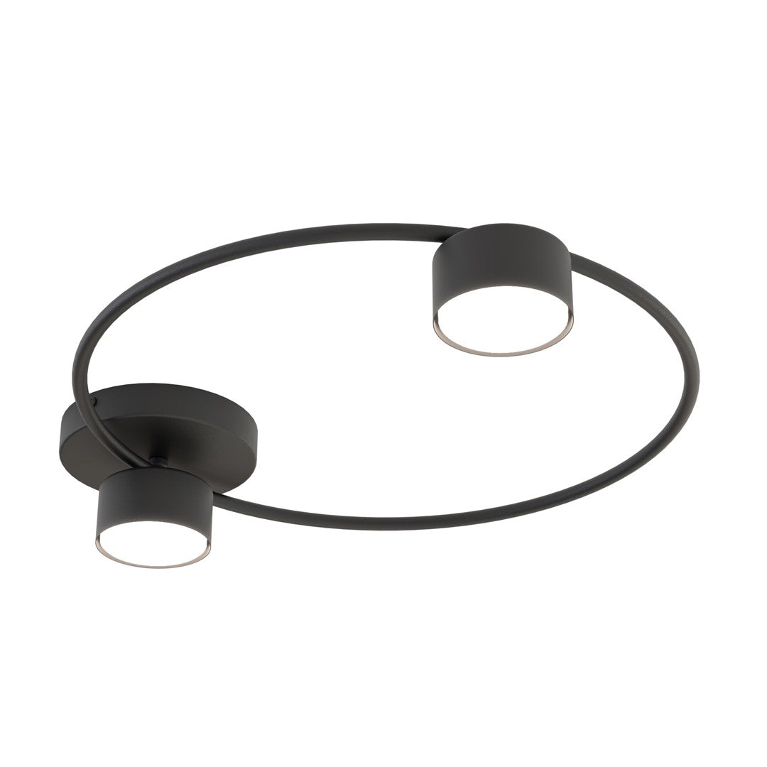 Lucio 2-light flush mount black