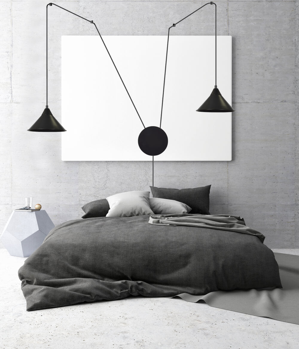 Abramo 2-light black pendant light
