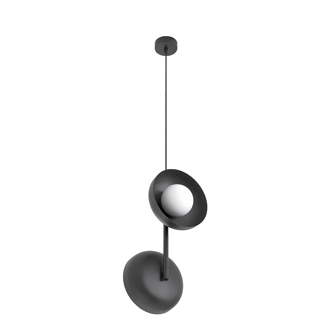 Vanilla 2-light black pendant light