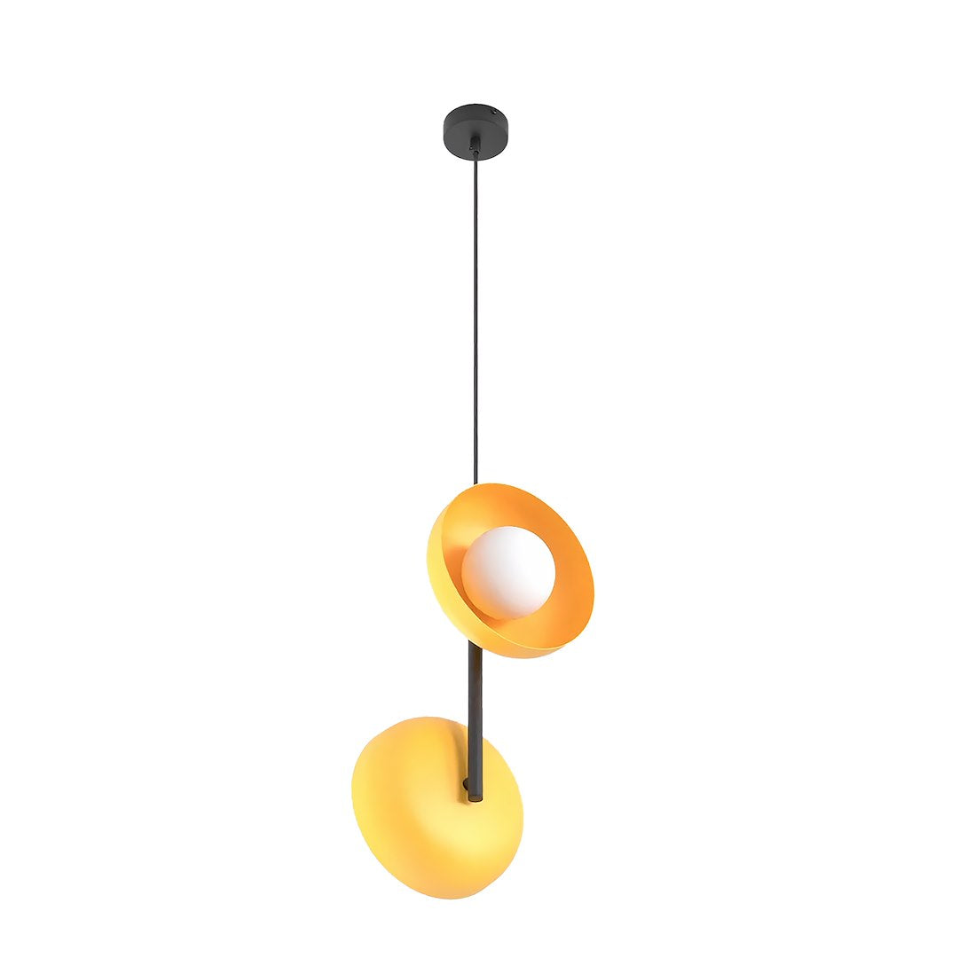 Vanilla 2-light orange pendant light