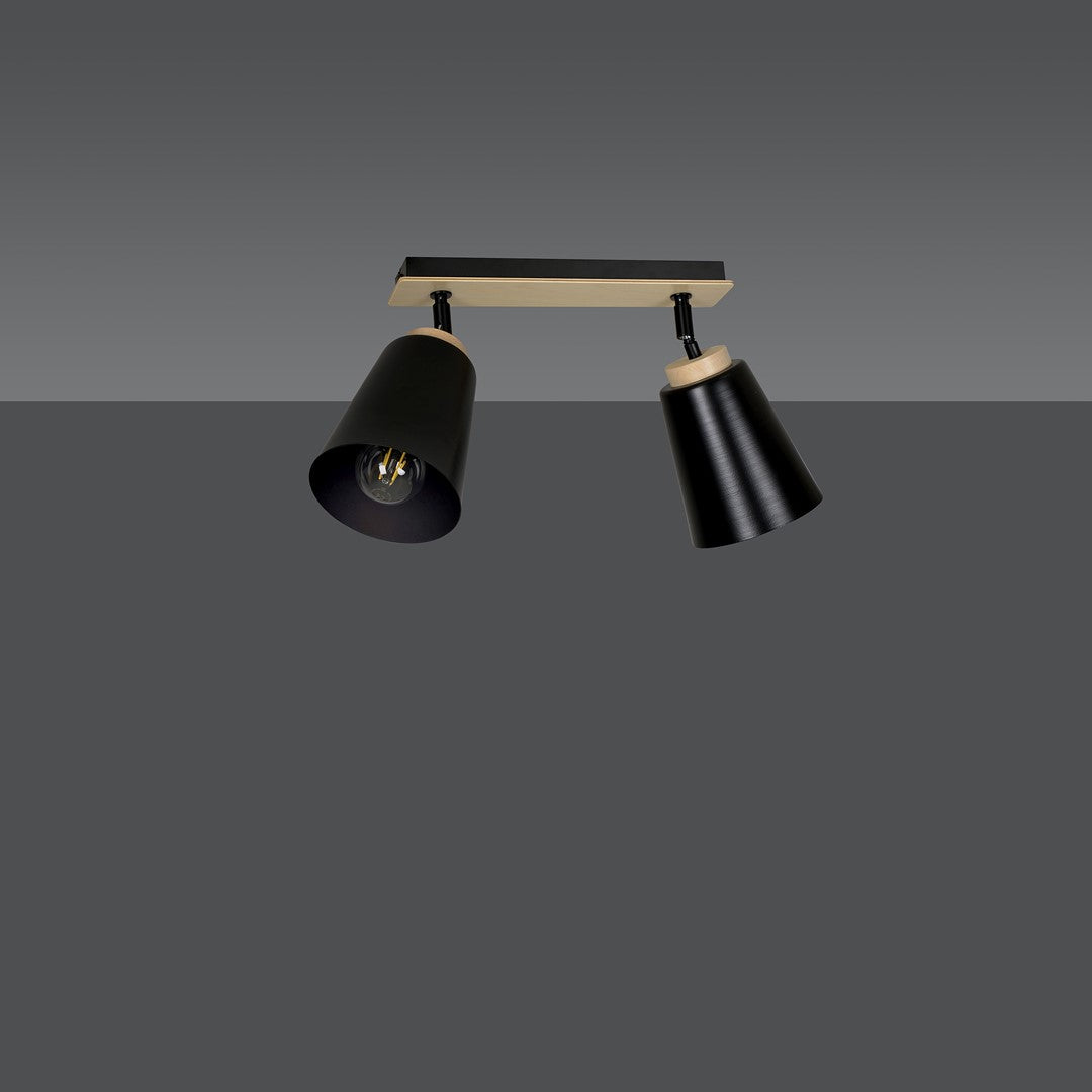 Atlas 2-light spotlight black