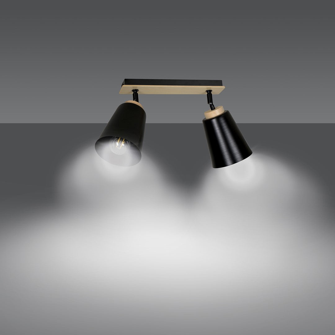 Atlas 2-light spotlight black
