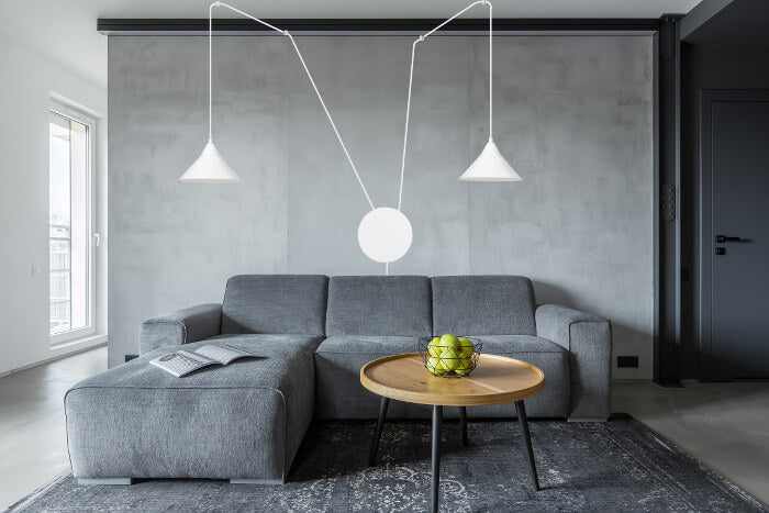 Abramo 2-light pendant lamp white