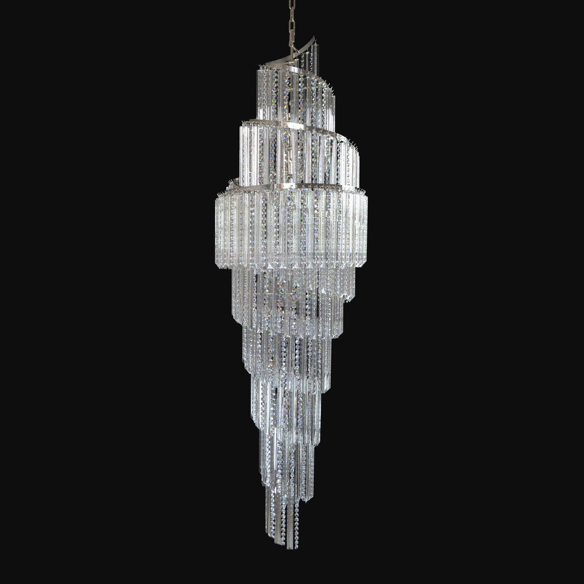 Suspension spirale en cristal