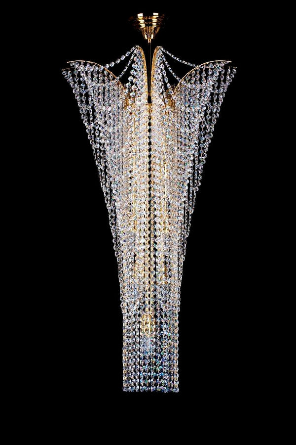 L444CLN Crystal spiral pendant light