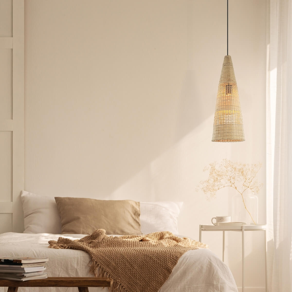 Suspension ZAMBELIS D230 E27 DESIGN Bambou Sans Source 20154