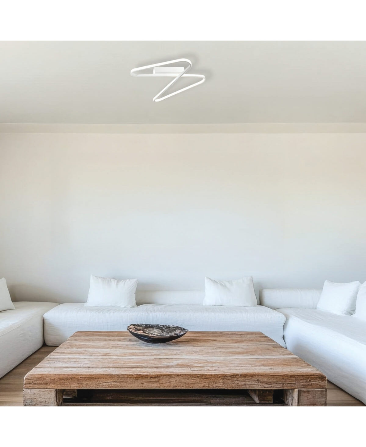 Plafonnier ZAMBELIS 45W DESIGN Blanc Sable 2065