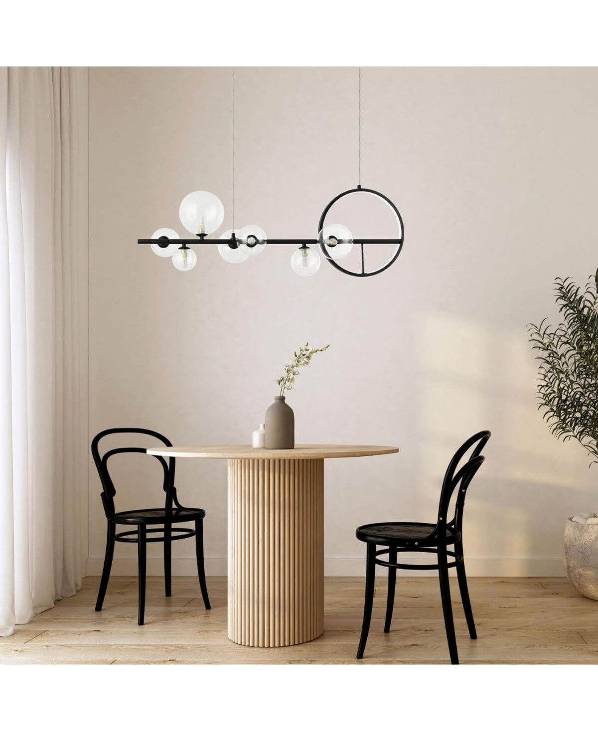 Suspension ZAMBELIS 14W + 7xG9 DESIGN Noir Sable Sans Source 22063
