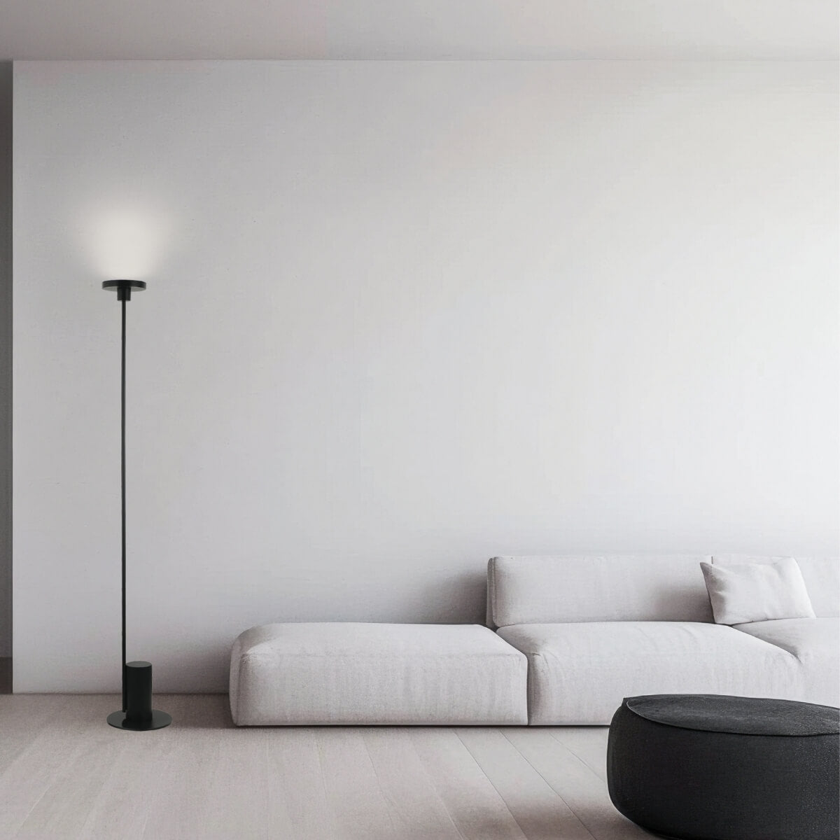 Lampe sur pied ZAMBELIS D250 12W DESIGN Noir Sable 22065