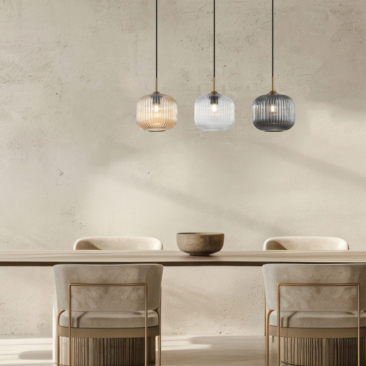 Suspension ZAMBELIS 3xE27 DESIGN Champagne et Laiton Sans Source 22074