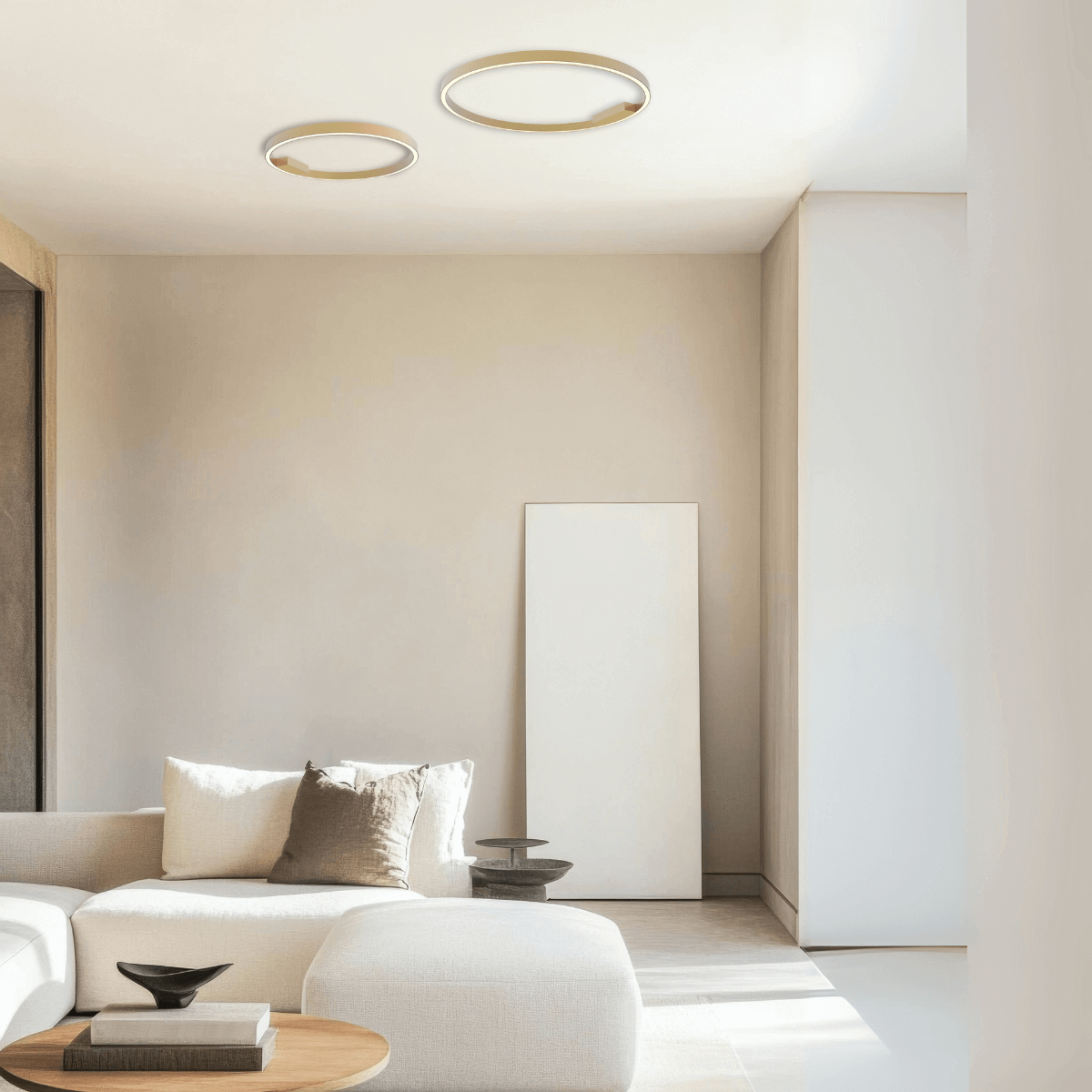 Plafonnier ZAMBELIS D600 37W Dimmable DESIGN Dore Mat 23024