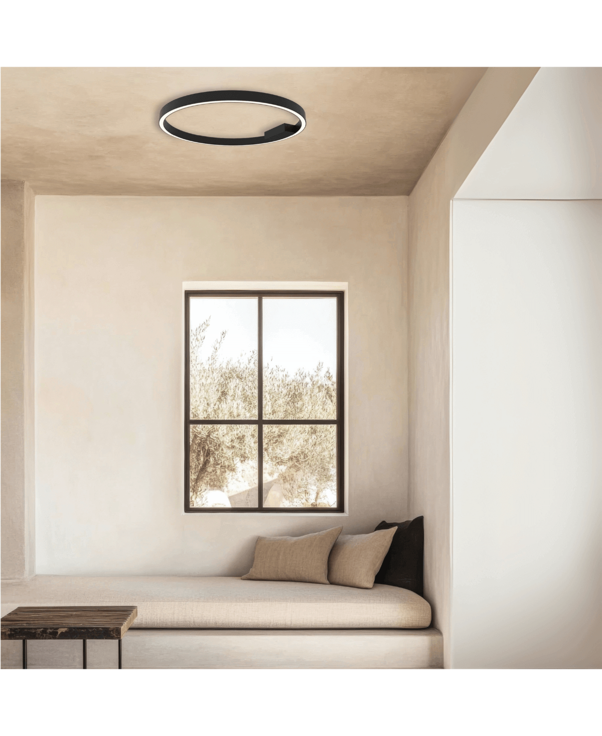 Plafonnier ZAMBELIS D600 37W Dimmable DESIGN Noir Mat 23025