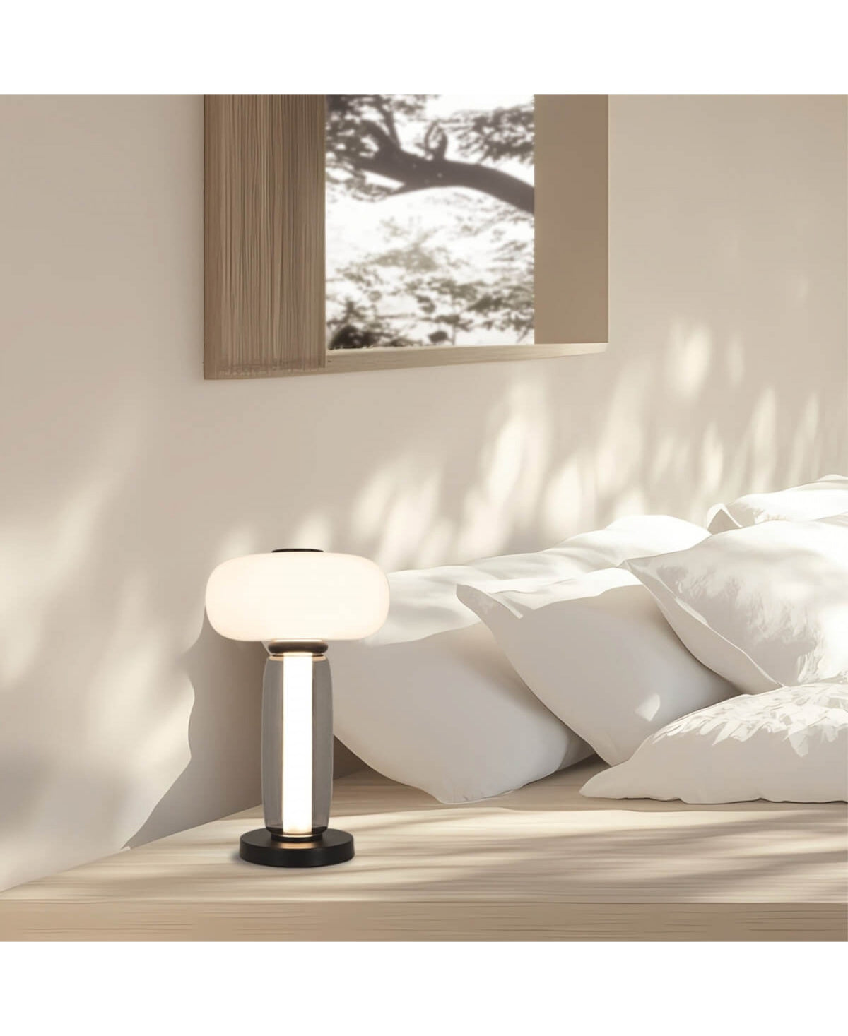 Lampe sur Table ZAMBELIS 23W DESIGN Noir Mat 23085