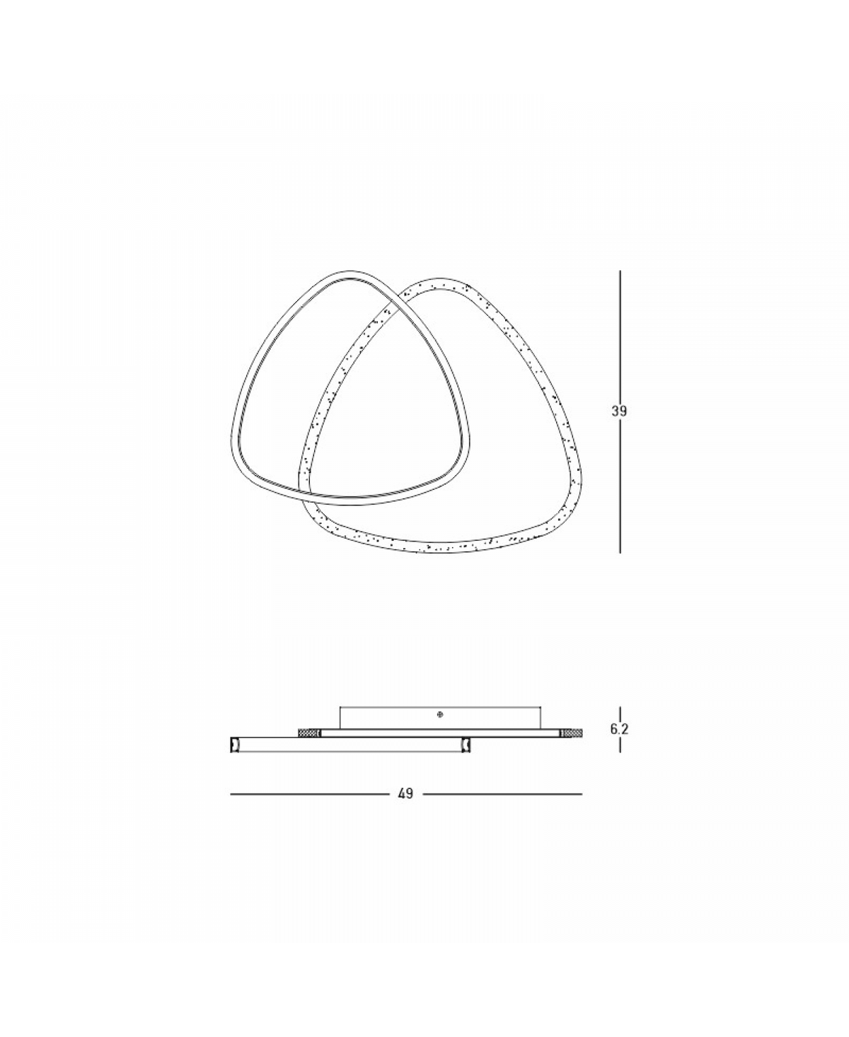 Plafonnier ZAMBELIS 36W Dimmable DESIGN Blanc Mat 23092