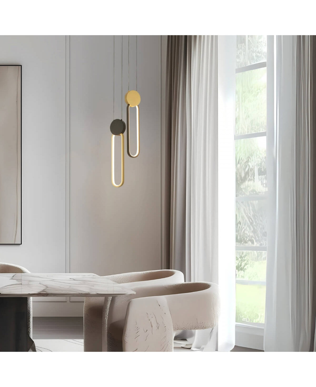 Suspension ZAMBELIS D100 13W Dimmable DESIGN Dore et Noir Mat 23100