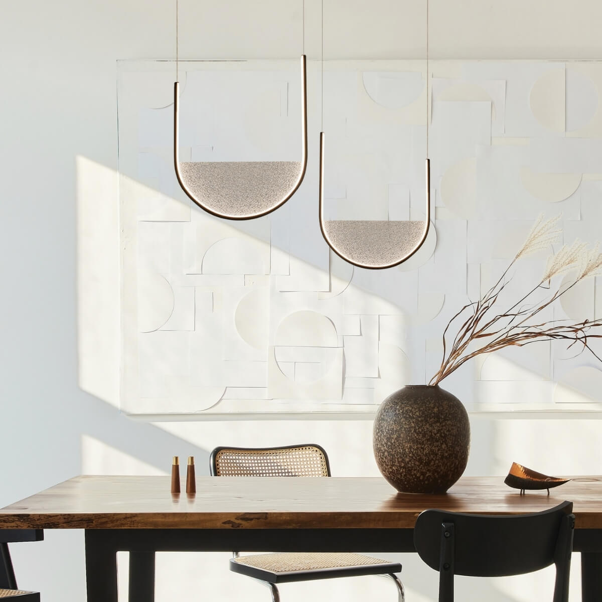 Suspension ZAMBELIS 28W Dimmable DESIGN Noir Mat 23164