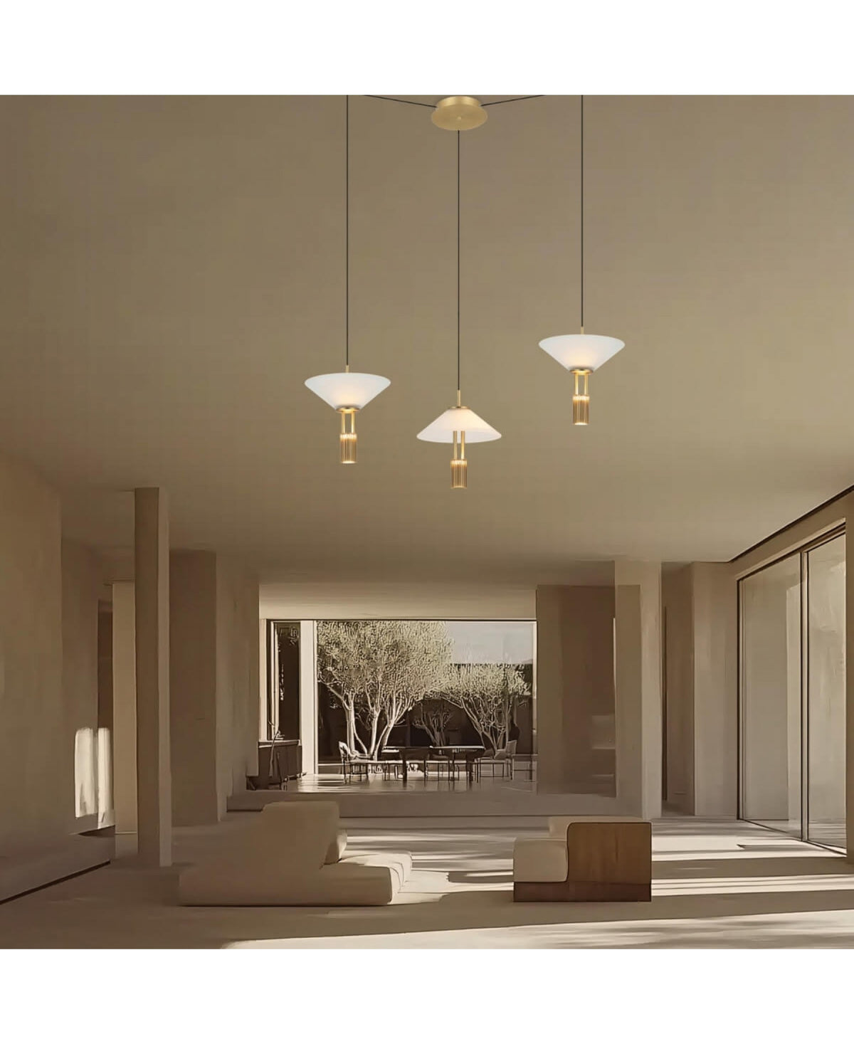 Suspension ZAMBELIS 28W Dimmable DESIGN Or Mat 23201