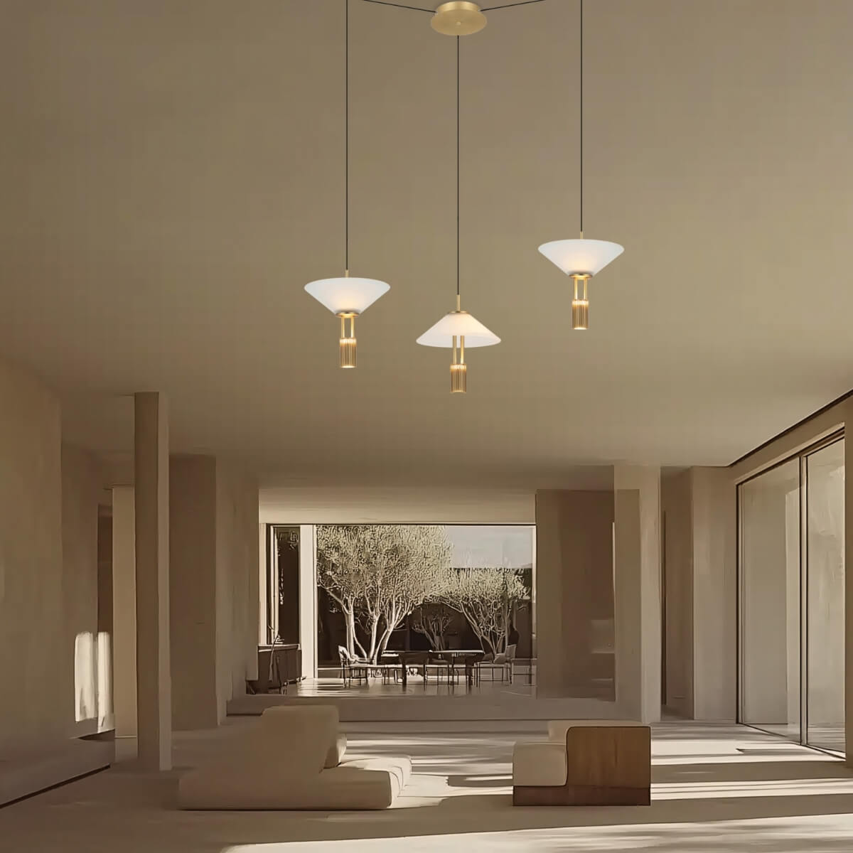 Suspension ZAMBELIS 28W Dimmable DESIGN Or Mat 23201