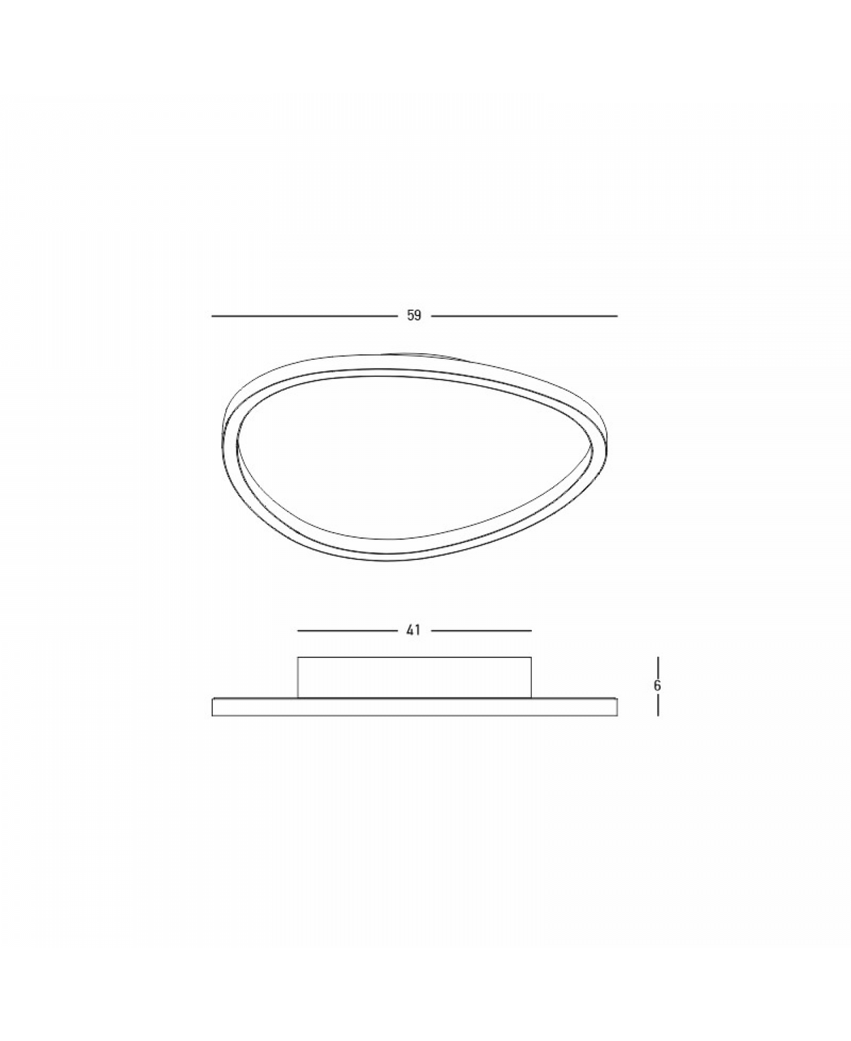 Plafonnier ZAMBELIS 39W Dimmable DESIGN Blanc Mat 23209